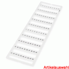 Wago WMB-Beschriftungskarte Aufdruck waagerecht aufrastbar 4-4,2 mm weiß