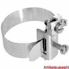 Kleinhuis Erdungsbandrohrschelle Messing vernickelt