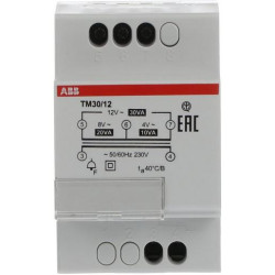 ABB Klingeltrafo 30VA 12VAC für Verteilereinbau TM30/12 ABB Klingeltrafo 30VA 12VAC für Verteilereinbau TM30/12
