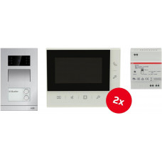 ABB Welcome Sprechanlage Zweifamilienhaus Set Video 4,3" Aufputz M20621