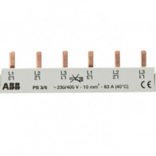 ABB Phasenschiene Stift 3-polig 10 mm² 6 Module PS 3/6