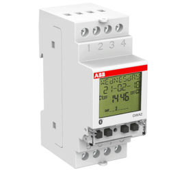 ABB Digitale Wochenzeitschaltuhr 2 Kanal Schaltstrom 16A/230VAC Bluetoothschnittst DW2 ABB Digitale Wochenzeitschaltuhr 2 Kanal Schaltstrom 16A/230VAC Bluetoothschnittst DW2