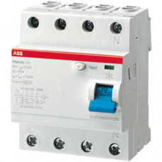 ABB FI-Schalter 4-polig 4kA 40A 30mA Typ-A/G F204A-40/0,03G