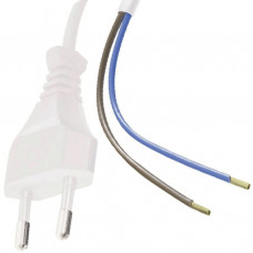 PCE Anschlusskabel Euro-Stecker Kabel offenes Ende 2 m weiß