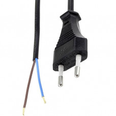 PCE Anschlusskabel Euro-Stecker Kabel offenes Ende 2 m schwarz