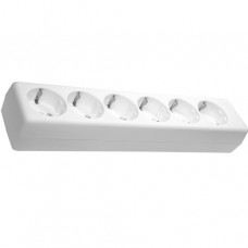 Schurrer Tischverteiler 16A 230V ohne Kabel reinweiß 6-fach