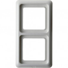 Berker Abdeckrahmen 2-fach mit Dichtung wg Up IP44 - polarweiß/ glänzend 132909