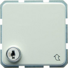 Berker SCHUKO-Steckdose mit Klappdkl. u. Schloss wg Up - polarweiß/ glänzend 476309