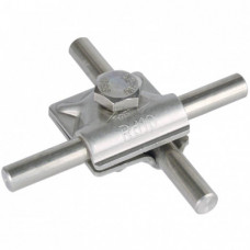 Dehn MV-Klemme mit Sechskantschraube,Gewinde im Unterteil Rd. 10 NIRO 391.059