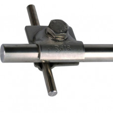 Dehn MV-klemme Kreuz und parallel NIRO Rd. 8-10/16 mm 392.059