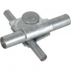 Dehn MV-klemme Kreuz und parallel St/tZn Rd. 8-10/16 mm 392.060