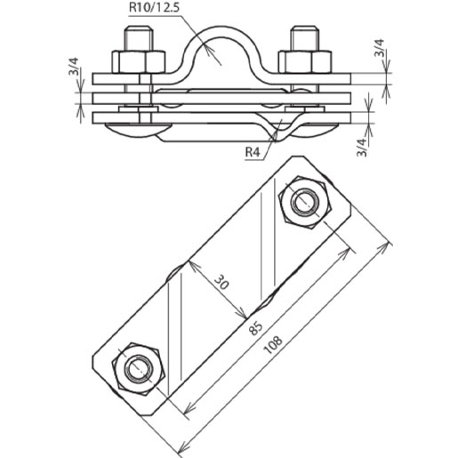 Dehn Anschlussschelle NIRO für Tiefenerder Ø 20 mm 620.915 Dehn Anschlussschelle NIRO für Tiefenerder Ø 20 mm 620.915