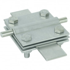 Dehn Kreuzstück NIRO Rd. 7-10Rd./Fl. 7-10/30-40 mm Fl./Fl. 30-40/30-40 mm 319.229