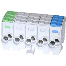 E-Term Hauptleitungsklemme BGV A2 25 mm² 5-polig gn - gr - gr - gr - bl ZK 25/5 5X4 AL/CU 08