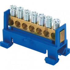 E-Term Nullleiterklemmblock 16 mm² 7-polig 651 N/7 blau