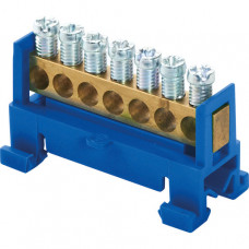E-Term Null- und Schutzleiterschieneblock 16 mm²  7-polig