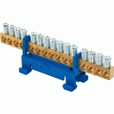 E-Term Nullleiterklemmblock 16 mm² 15-polig 651/N15 blau