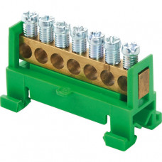 E-Term Schutzleiterklemmblock 16 mm² 7-polig 651 S/7 grün