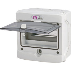 ETI Feuchtraum AP-Verteiler 1-reihig ECH-8G ETI Feuchtraum AP-Verteiler 1-reihig ECH-8G