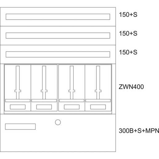 Eaton Zählerverteiler Unterputz Burgenland 4ZP/3NZR BP-U-3S-BN-1000/12-4