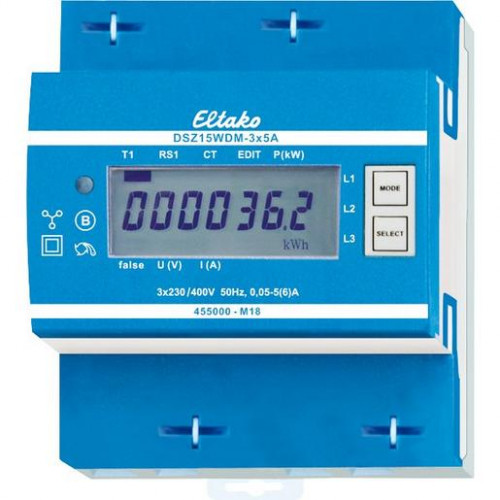 Eltako Wandler-Drehstromzähler DSZ15WDM-3x5A MID