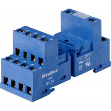 Finder Fassung mit Schraubanschlüssen für Relais 55.32 oder 55.34 blau 94.64