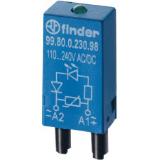 Finder Modul-EMV LED-grün + Varistor 110 - 230 V AC /DC Serie 99 99.80.0.230.98