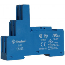 Finder Relaisfassung mit Schraubklemmen für Relaistyp 40.31 Serie 95 blau 95.03