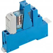 Finder Koppelrelais Schraub 1W 10A 24VDC sensitiv LED Verpol Freilauf Serie 48 48.31.7.024.0050