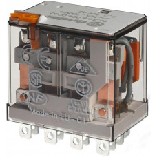 Finder Miniatur-Leistungsrelais steckbar 4W 12A 230V AC Taste Anzeige Serie 56 56.34.8.230.0040