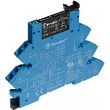 Finder Koppelrelais für DIN-Schiene Zugfederklemmen 1W 6A 24V DC Serie 38 38.61.7.024.0050