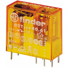 Finder Steck- Printrelais Raster 5 mm 2 Wechsler 8A Spule 12V AC Serie 40