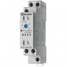 Finder Zeitrelais Multifunktions 17,5mm 1 Wechsler 16A 12-240 V AC/DC Serie 80 80.01.0.240.0000
