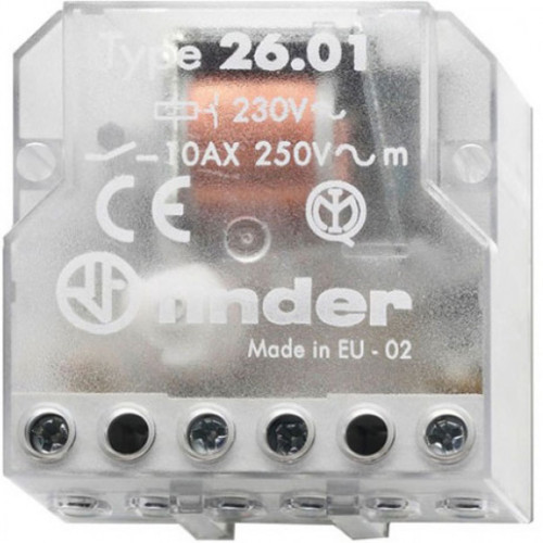 Finder Stromstoßschalter 1 Schließer 230 V Serie 26 UP-Dose 10 A