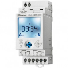 Finder Schaltuhr Reiheneinbau 2 Wechsler  Wochenprogramm Joystick NFC progr. Android iOS 12.62.8.230.0000