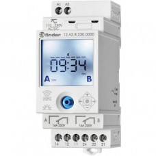 Finder Schaltuhr Reiheneinbau 12-24V 2 Wechsler Astro Joystick NFC progr. Android iOS A2.0.024.0000