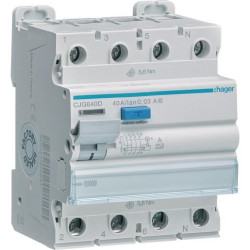 Hager FI-Schutzschalter 4-polig 40A 30mA Typ A/G CJG640D