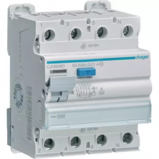 Hager FI-Schutzschalter 4-polig 63A 100mA Typ A CJG669D