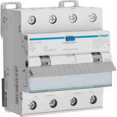 Hager Fehlerstrom-Leistungsschalter 4-polig 10kA C-25A 30mA Typ A ADX475D