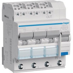 Hager FI-Schalter/LS-Schalter 3X 1-polig+N 6 kA C-13 A 30 mA Typ A QC ADZ363D