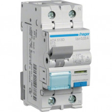 Hager FI/LS-Schalter 2-polig B-13A 30mA Typ-A