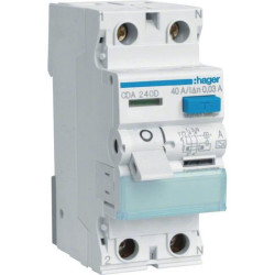 Hager FI-Schutzschalter 2-polig 40A 30mA Typ A CDA240D