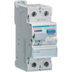 Hager FI-Schutzschalter 2-polig 40A 30mA Typ A CDA540D