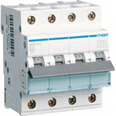Hager LS-Schalter 3-polig+N 6kA B-Charakteristik 10A MBN610