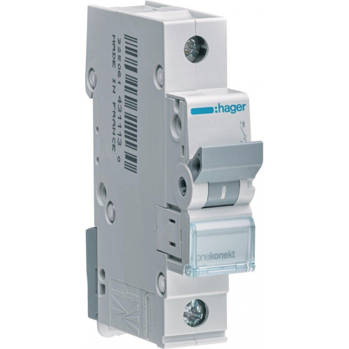 Hager LS-Schalter 1-polig 6kA C-Charakteristik 6A MCN106