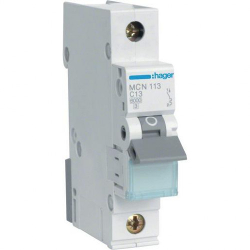 Hager LS-Schalter 1-polig 6kA C-Charakteristik 13A MCN113