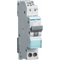 Hager LS-Schalter 1-polig+N 6kA C-Charakteristik 6A MLS506 QuickConnect Schmalbau
