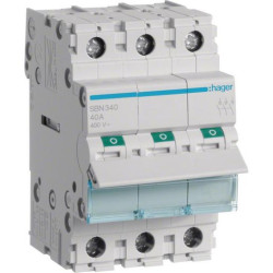 Hager Ausschalter 3-polig 40A 400V AC SBN340 Hager Ausschalter 3-polig 40A 400V AC SBN340