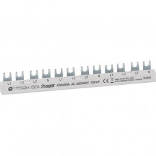 Hager Phasenschiene 12 Module 63A L1L2L3N-L1L2L3N-L1L2L3N QuickBusbar KDS463A