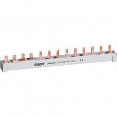 Hager Phasenschiene (Stift) 10 mm² 4-polig 1FI+9LS+N KB663DT